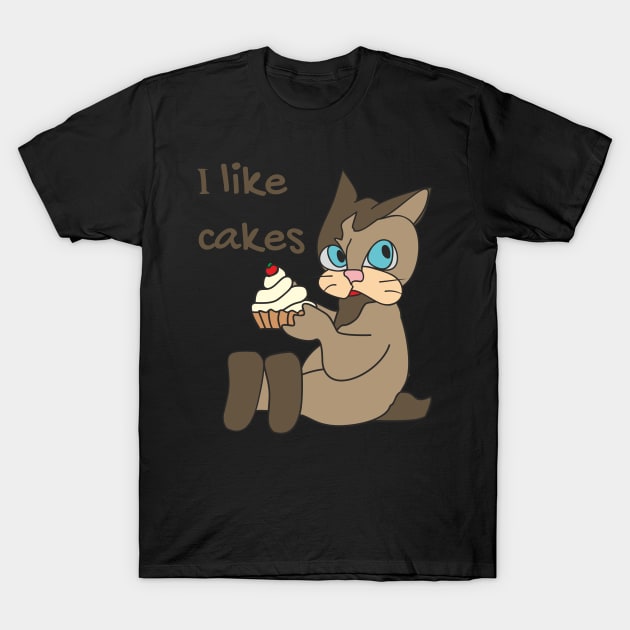 I like cakes T-Shirt by Alekvik